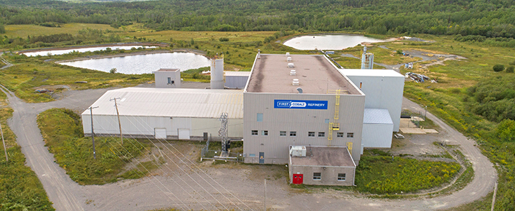 Aerial image of the exterior of the First Cobalt Refinery buildings