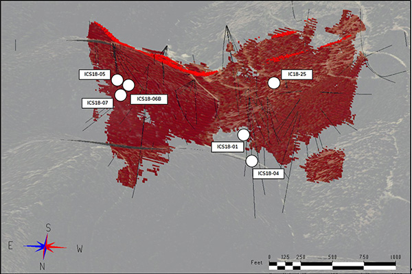Figure 2. Pierce point locations of holes in this press release